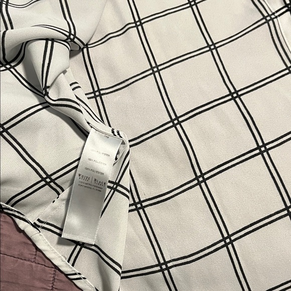 White House Black Market Plaid Button-Up Blouse - Picture 8 of 9